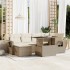 Set sofás de jardín 7 piezas y cojines ratán sintético