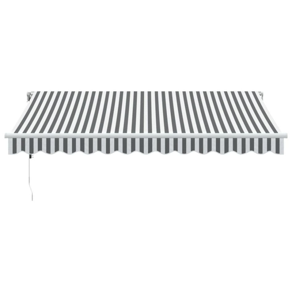 Toldo retráctil automático luz LED antracita blanco 350x250