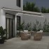 Toldo retráctil manual luz LED antracita y blanco 500x300