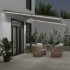Toldo retráctil manual luz LED antracita y blanco 600x350