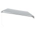 Toldo retráctil manual luz LED antracita y blanco 600x350