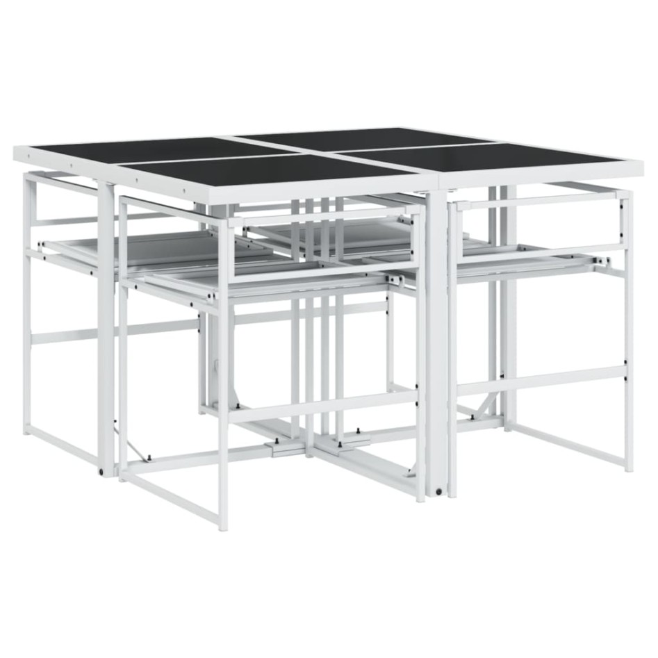 Juego de comedor de jardín 5 pzas con cojines textilene