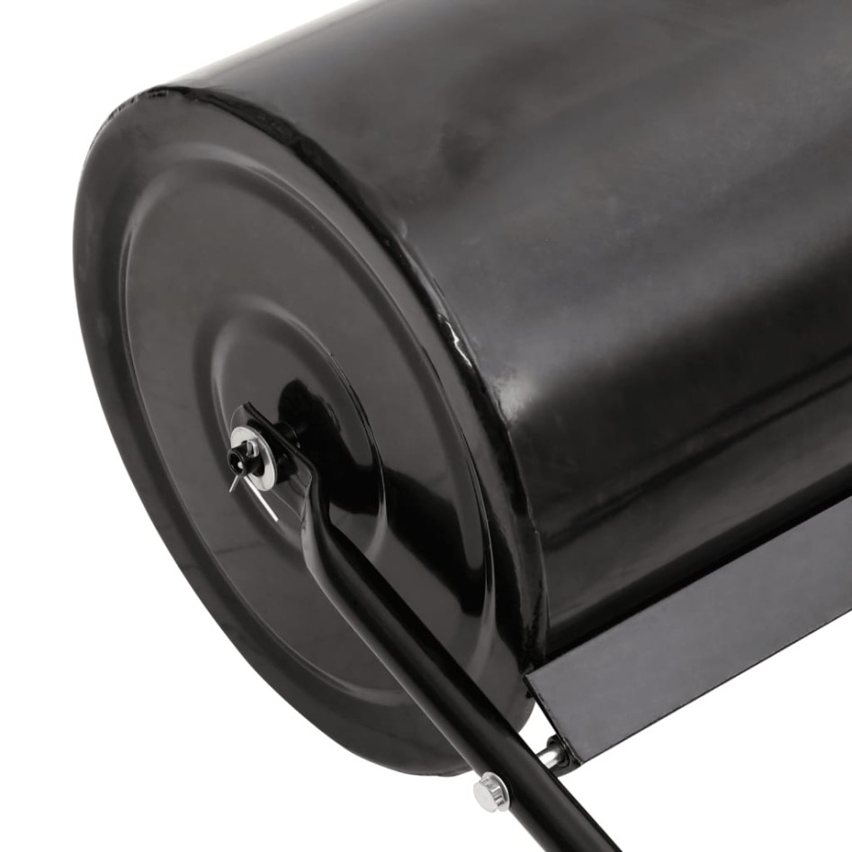 Rodillo de césped con abrazaderas aireadoras hierro negro 63