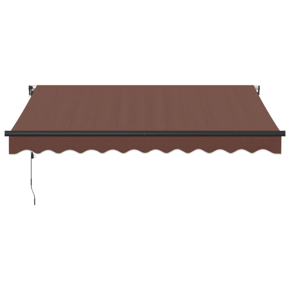 Toldo retráctil automático burdeos 300x250