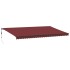 Toldo retráctil automático burdeos 600x300