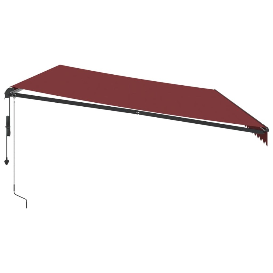 Toldo retráctil automático burdeos 600x300