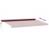Toldo retráctil automático burdeos 600x300