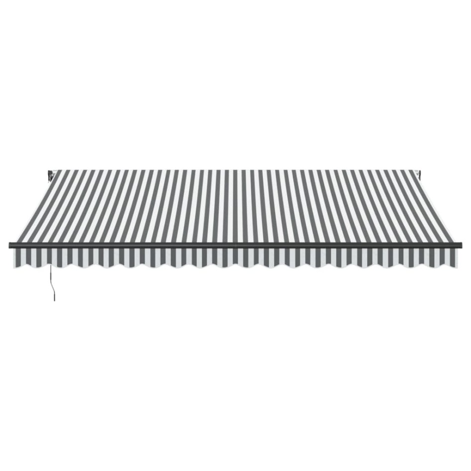 Toldo retráctil automático luz LED antracita blanco 450x300