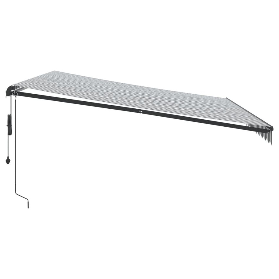 Toldo retráctil automático luz LED antracita blanco 450x300