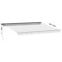 Toldo retráctil automático luz LED antracita blanco 450x300