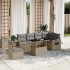 Set sofás de jardín 7 piezas y cojines ratán sintético