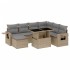 Set de sofás de jardín y cojines 8 piezas ratán sintético