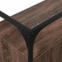 Aparador cristal y madera ingeniería marrón roble 98x35x81