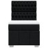 Cama box spring con colchón tela negro 90x200