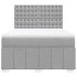 Cama box spring con colchón tela gris claro 140x200