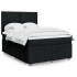 Cama box spring con colchón tela negro 140x200