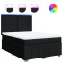 Cama box spring con colchón tela negro 140x200