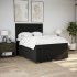 Cama box spring con colchón tela negro 140x200