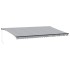Toldo retráctil manual antracita y blanco