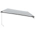 Toldo retráctil manual antracita y blanco
