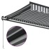 Toldo retráctil manual antracita y blanco