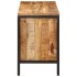 Banco zapatero de madera maciza de mango rugosa 110x35x51