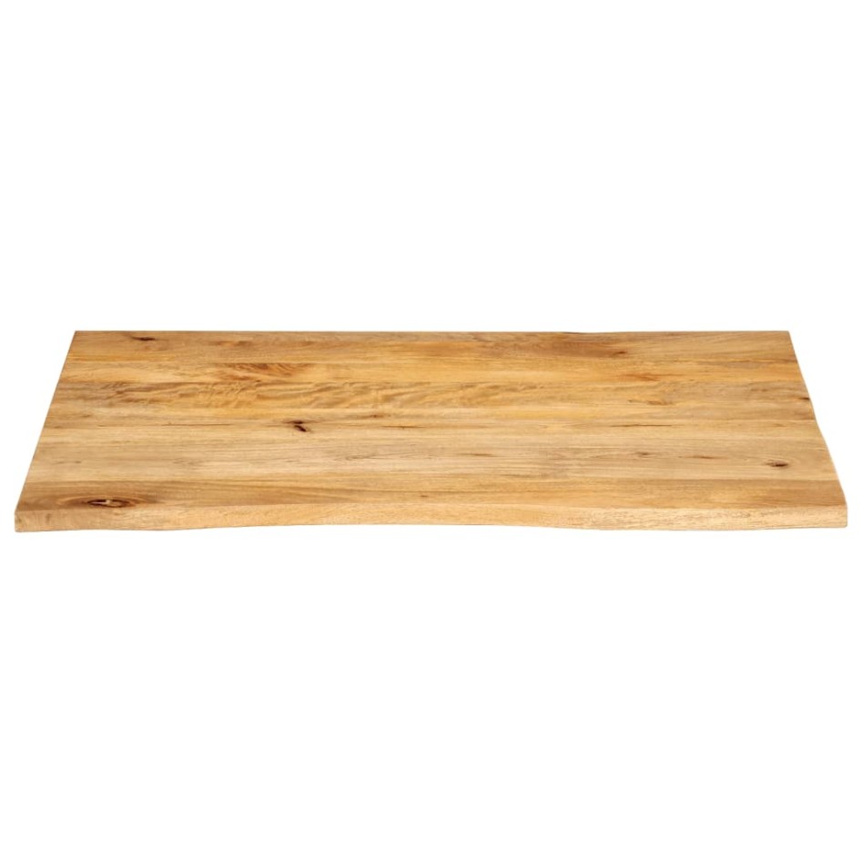 Tablero de mesa borde natural madera maciza mango 100x80x2,5
