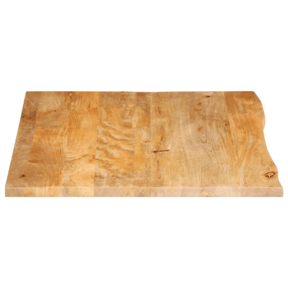 Tablero de mesa borde natural madera maciza mango 100x80x2,5