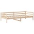 Set de sofá cama con banco y techo madera maciza pino 90x200