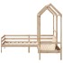 Set de sofá cama con banco y techo madera maciza pino 90x200