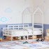 Sofá cama madera maciza de pino blanco 80x200