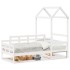 Sofá cama madera maciza de pino blanco 80x200