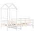 Sofá cama madera maciza de pino blanco 80x200