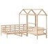 Set de sofá cama y banco con techo madera maciza pino 90x190