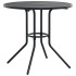 Mesa de patio redonda de acero gris antracita Ø80x72,5