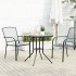 Mesa de patio redonda de acero gris antracita Ø80x72,5