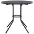 Mesa de patio redonda de acero gris antracita Ø80x72,5