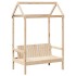 Set de sofá cama con banco y techo madera maciza pino 80x200