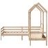 Set de sofá cama con banco y techo madera maciza pino 80x200