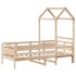 Sofá cama con techo de madera maciza de pino 80x200