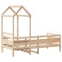 Sofá cama con techo de madera maciza de pino 80x200