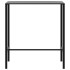Mesa alta de bar acero recubrimiento polvo negro 100x50x110