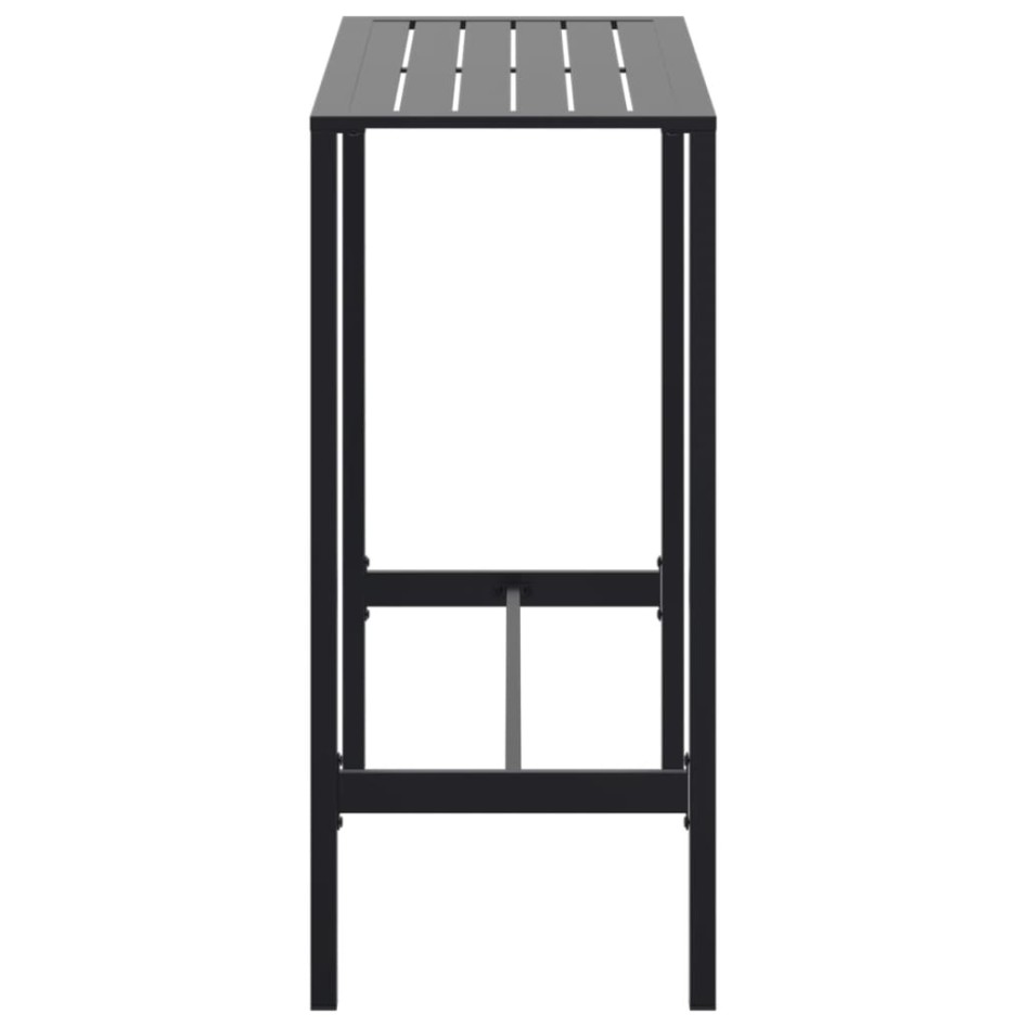 Mesa alta de bar acero recubrimiento polvo negro 100x50x110