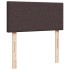 Cama box spring con colchón tela marrón oscuro 90x190