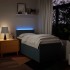 Cama box spring con colchón tela azul 90x200