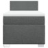 Cama box spring con colchón tela gris oscuro 100x200