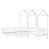 Set de sofá cama con banco y techo madera pino blanco 80x200