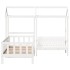 Set de sofá cama con banco y techo madera pino blanco 80x200