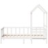 Set de sofá cama con banco y techo madera pino blanco 80x200