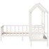 Set de sofá cama con banco y techo madera pino blanco 80x200